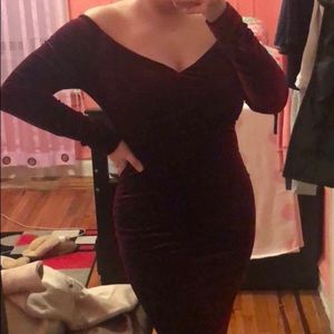 House of CB velvet dress